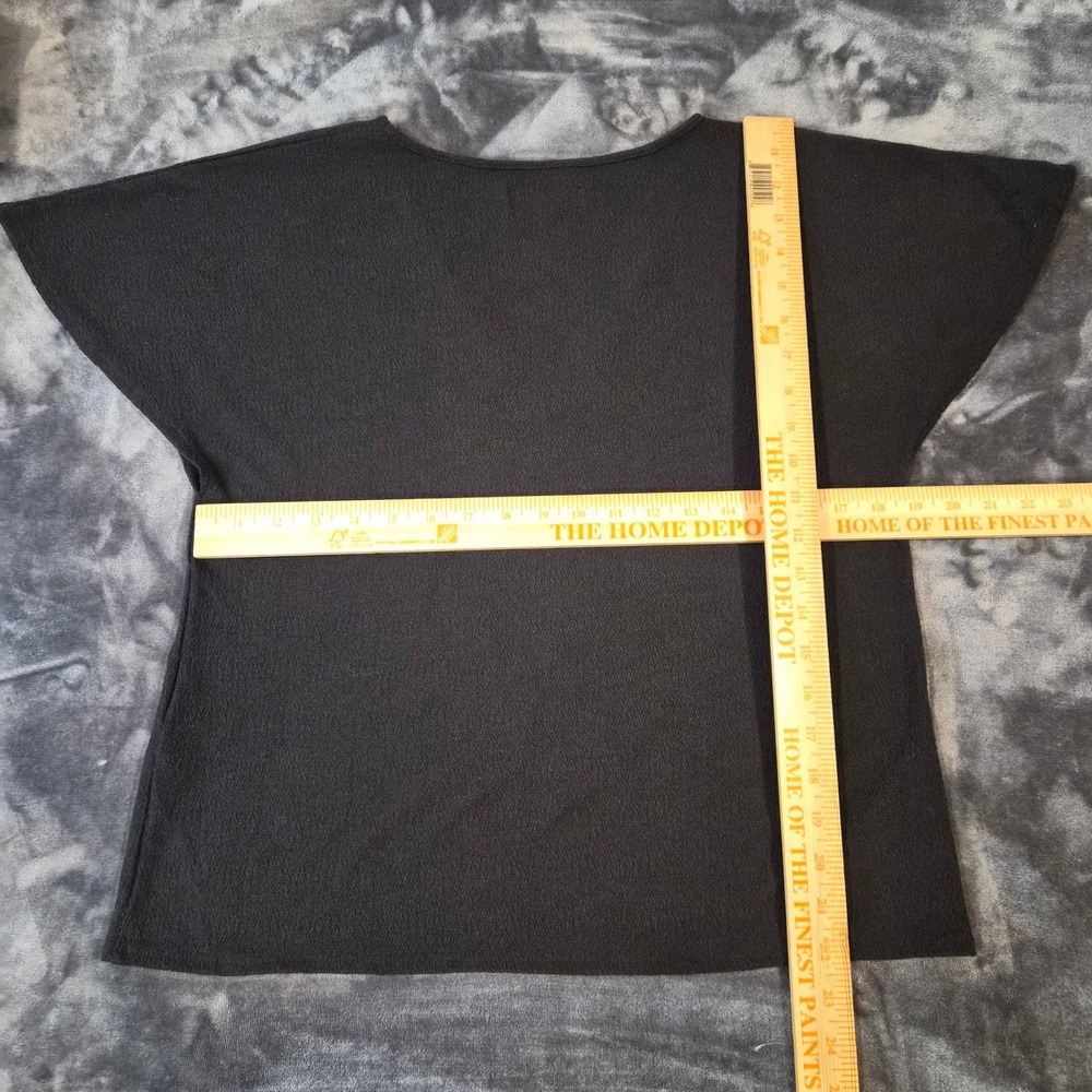 Madewell Texture & Thread Black V-Neck Butterfly Sleeve Top Blouse M AH166 - Picture 8 of 8